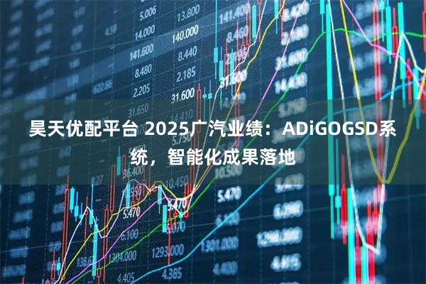 昊天优配平台 2025广汽业绩：ADiGOGSD系统，智能化成果落地