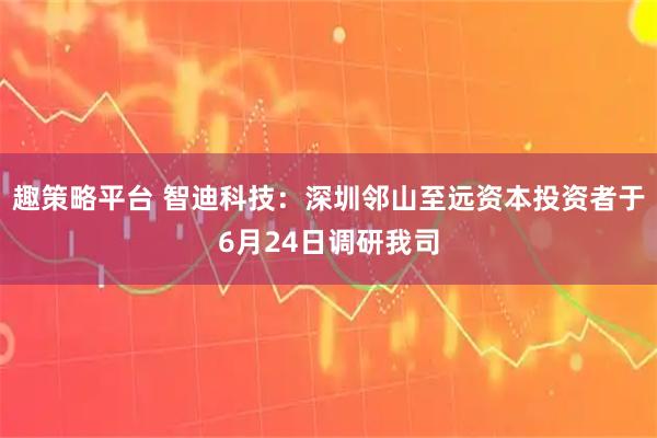 趣策略平台 智迪科技：深圳邻山至远资本投资者于6月24日调研我司